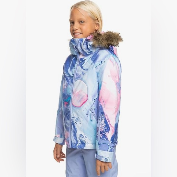 Roxy Girl Dri-Flight American Pie Snow Jacket Blue Landscape NWT Size XL (14) - Picture 2 of 12